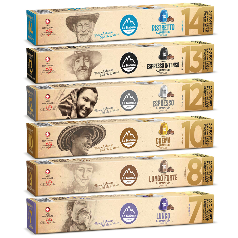 Kaffee Probier-Set - 120 Kaffeekapseln