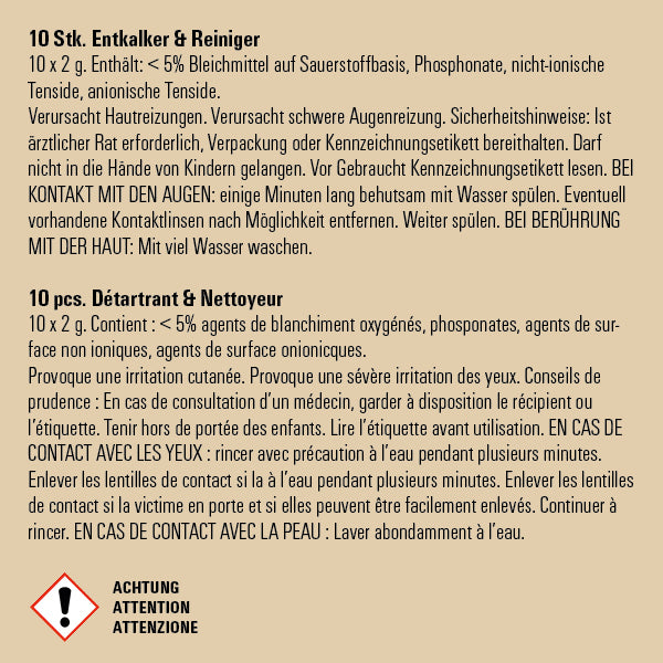 Maschinen Entkalker & Reiniger (10 Tabs)