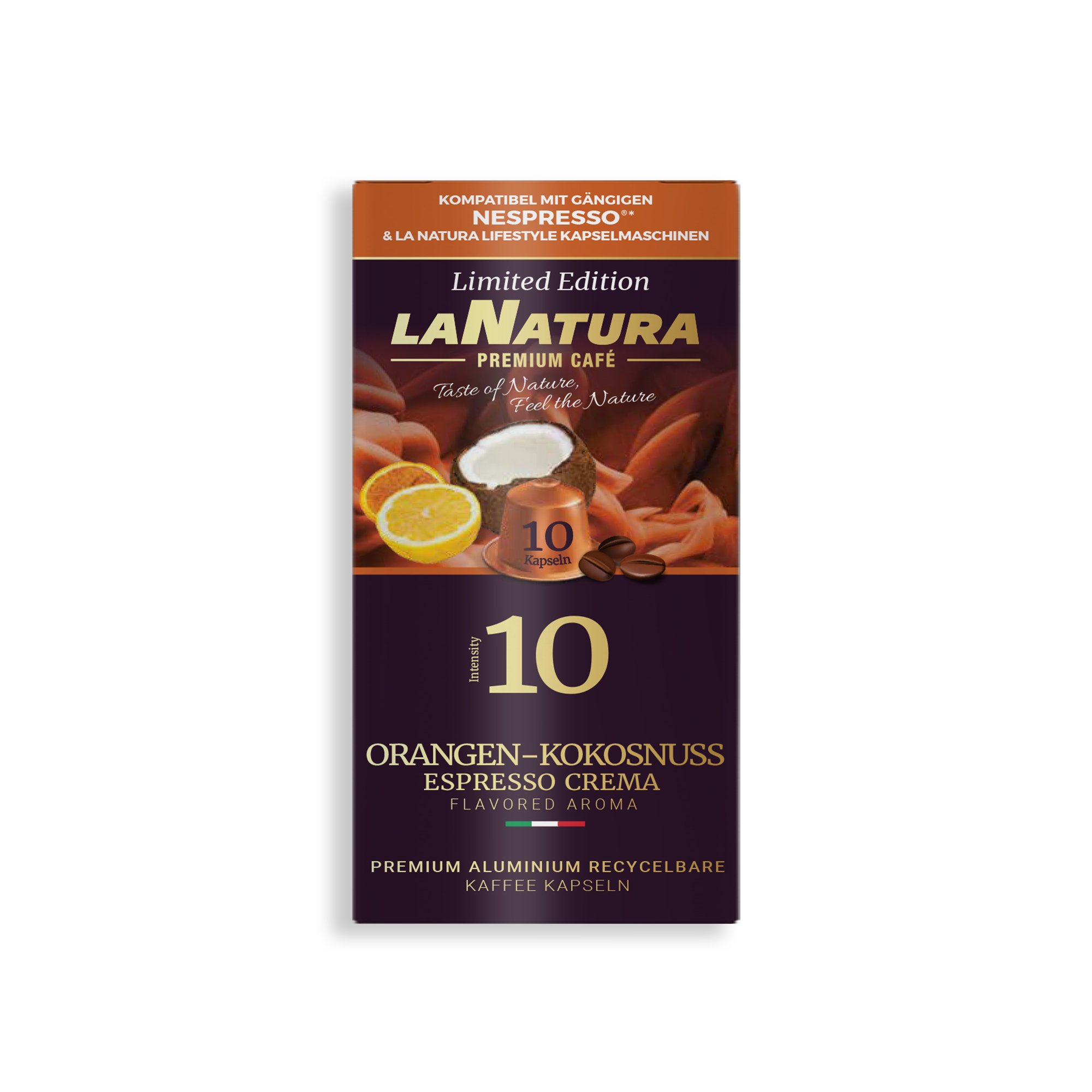 Orangen-Kokosnuss Espresso Crema