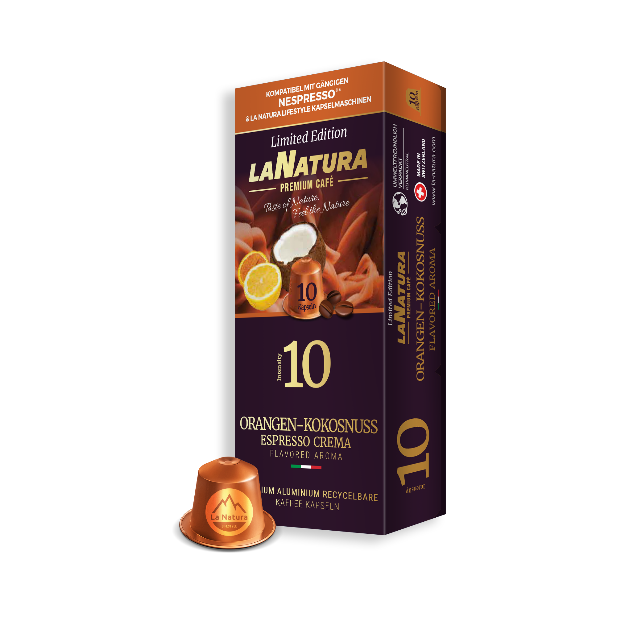 Orangen-Kokosnuss Espresso Crema