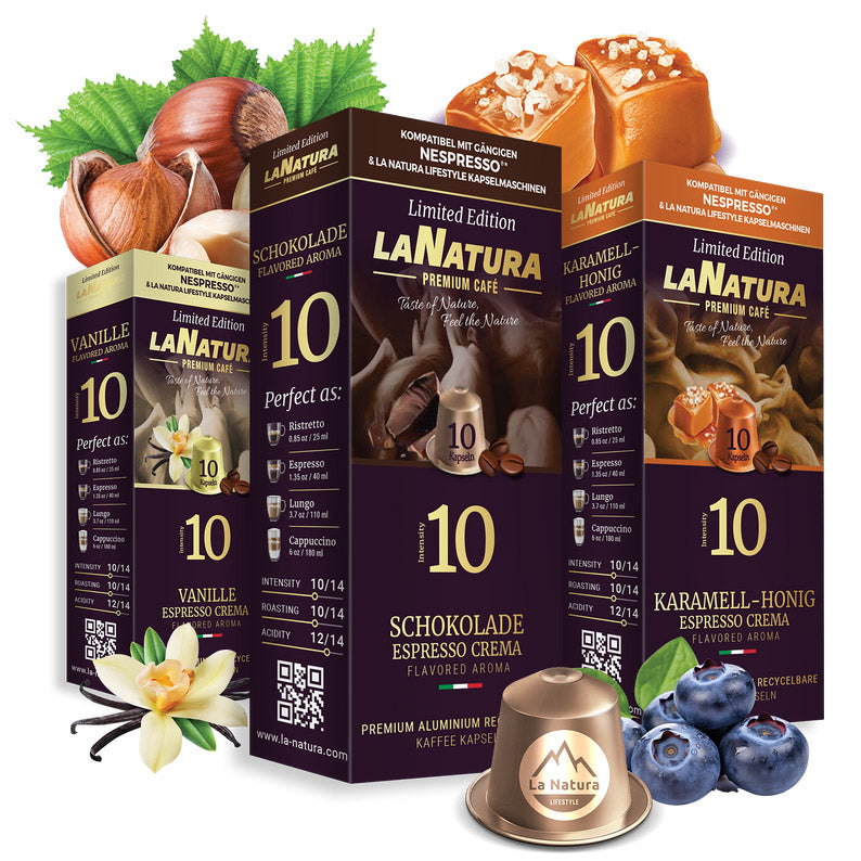 3 Packungen Kaffeekapseln mit Aromatisiertem Kaffee