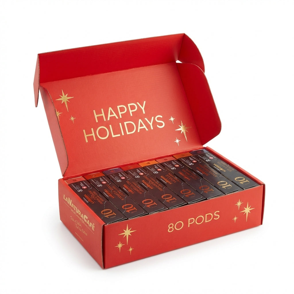 Aromatisierter Kaffee - Kennenlern Set mit 8 Sorten in Geschenkbox - La Natura Lifestyle