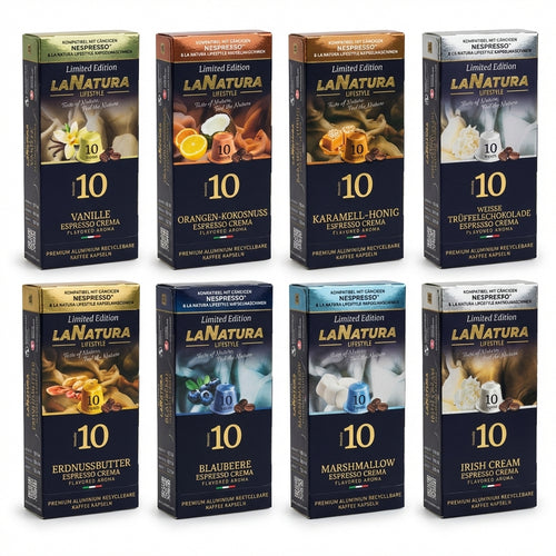 Aromatisierter Kaffee - Kennenlern Set mit 8 Sorten La Natura Lifestyle