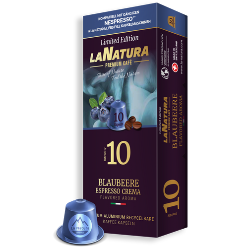 Blaubeere Espresso Crema Kaffeekapseln Nespresso kompatibel