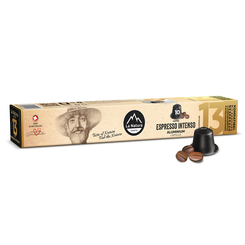 Espresso Intenso Aluminium Kaffeekapseln Nespresso kompatibel La Natura