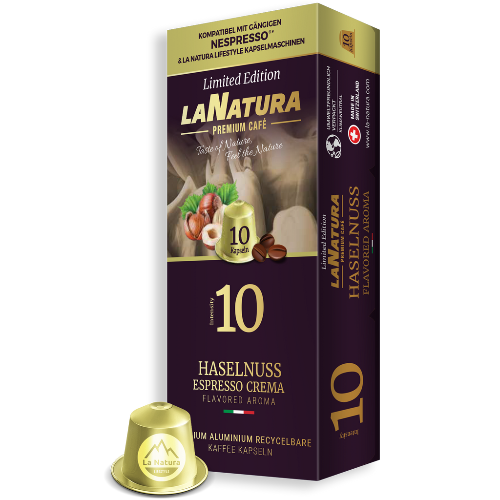 Haselnuss Espresso Crema Kaffeekapseln Nespresso kompatibel