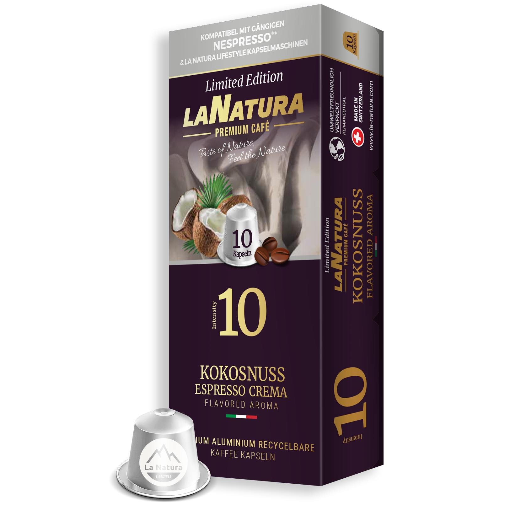 Kokosnuss Espresso Crema Kaffeekapseln Nespresso kompatibel