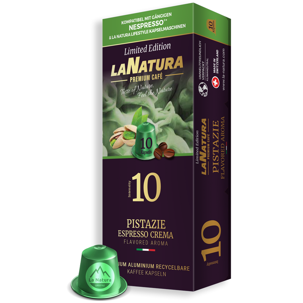 Pistazie Espresso Crema Kaffeekapseln Nespresso kompatibel