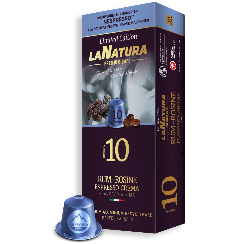 Rum-Rosine Espresso Crema Kaffeekapseln Nespresso kompatibel